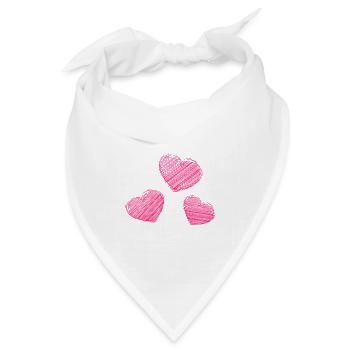 RUHESTAND. ALLES GUTE FÜR DEN RUHESTAND. ALLES GUTE FÜR DEN RUHESTAND. HERZ - Bandana Dreieckstuch - Weiß - Vorne