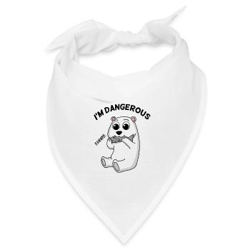 Baby Eisbär Polarbär Geschenk - Bandana Dreieckstuch - Weiß - Vorne
