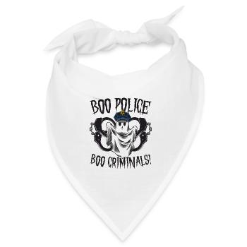 Buh Polizei, Buh Kriminelle! Polizist Halloween - Bandana Dreieckstuch - Weiß - Vorne