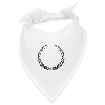 Laurel Wreath Vintage Award Badge Frame Vector - Bandana Dreieckstuch - Weiß - Vorne