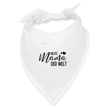 Beste Mama der Welt - Bandana Dreieckstuch - Weiß - Vorne