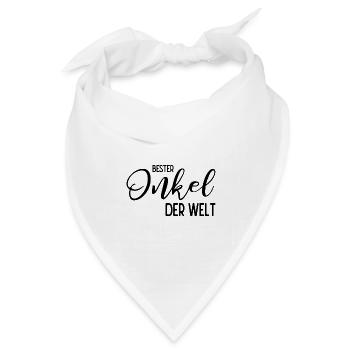 Bester Onkel der Welt - Bandana Dreieckstuch - Weiß - Vorne