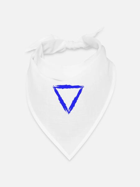 Element Symbol Wasser - Bandana Dreieckstuch - Weiß
