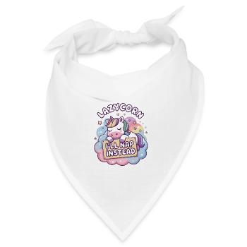 Faulpelz: Ich mache stattdessen ein Nickerchen - Bandana Dreieckstuch - Weiß - Vorne