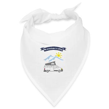 motorhome is calling - Bandana Dreieckstuch - Weiß - Vorne