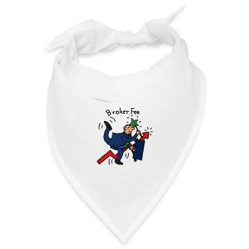 Broker Fee - Bandana Dreieckstuch - Weiß - Vorne