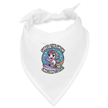 Shredde den Schnee im Unicorn-Stil! - Bandana Dreieckstuch - Weiß - Vorne