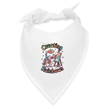 Erstellen von Regenbögen - Bandana Dreieckstuch - Weiß - Vorne
