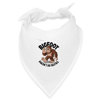Bigfoot macht keine Selfies - Bandana Dreieckstuch - Weiß - Vorne