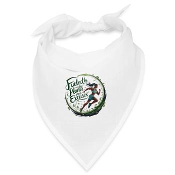 Angetrieben von Pflanzen, nicht von Ausreden - Bandana Dreieckstuch - Weiß - Vorne