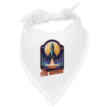 Zum Mond - Bandana Dreieckstuch - Weiß - Vorne
