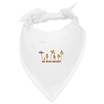 Magic Mushrooms Zauberpilze Psylos Pilze Party Fun - Bandana Dreieckstuch - Weiß - Vorne