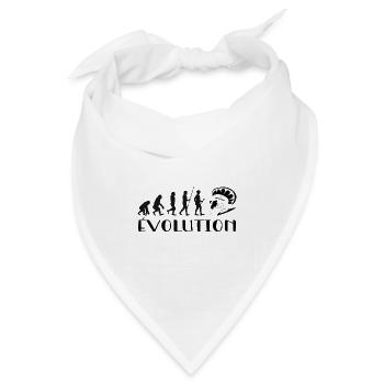 Evolution Vom Affen zum Surfer - Bandana Dreieckstuch - Weiß - Vorne