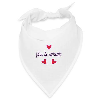 RUHESTAND. FROHEN RUHESTAND. GLÜCKLICHER RUHESTAND - Bandana Dreieckstuch - Weiß - Vorne