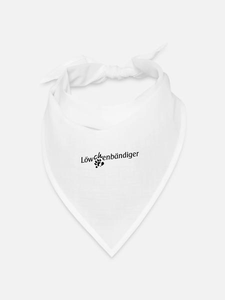 Löwchen: Löwchenbändiger - Bandana Dreieckstuch - Weiß