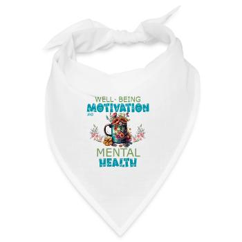 Wohlbefinden, Motivation und psychische Gesundheit - Bandana Dreieckstuch - Weiß - Vorne