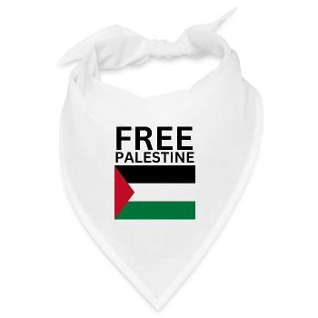 Free palestine flag | Gaza - Bandana Dreieckstuch - Weiß - Vorne