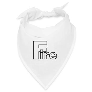 Fire - Bandana Dreieckstuch - Weiß - Vorne