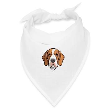 Braque Du Bourbonnais Hunderasse Cartoon Kawaii Ill - Bandana Dreieckstuch - Weiß - Vorne