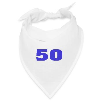 50. 50 JAHRE. 50-JÄHRIGES JUBILÄUM. 50-JÄHRIGES JUBILÄUM. - Bandana Dreieckstuch - Weiß - Vorne