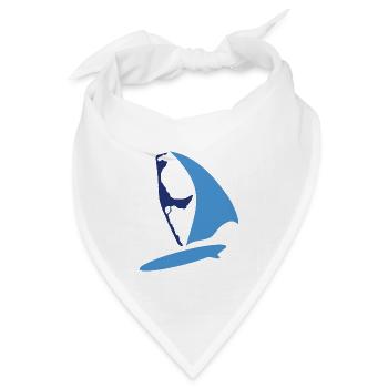 sylt surfer blau - Bandana Dreieckstuch - Weiß - Vorne
