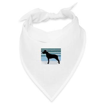 Argentino Hundeliebhaber Silhouette Vintage Sonnenuntergang - Bandana Dreieckstuch - Weiß - Vorne