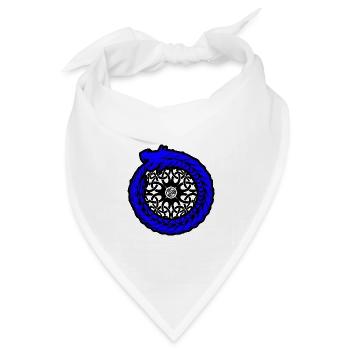 Ouroboros Schlange Keltischer Knoten - Bandana Dreieckstuch - Weiß - Vorne