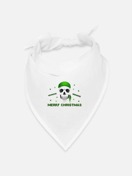 Merry Christmas - Bandana Dreieckstuch - Weiß