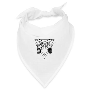 Skrupelloser Revolver Kartellboss - Bandana Dreieckstuch - Weiß - Vorne