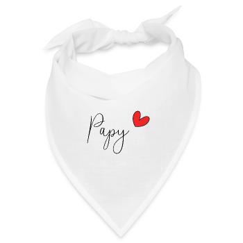 - PAPY. - DAD. VATERTAG. - Gute Nacht, Dad. - Bandana Dreieckstuch - Weiß - Vorne