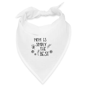 Mom is simply the best - Bandana Dreieckstuch - Weiß - Vorne