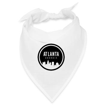 "Atlanta: Lebendige Verschmelzung von Geschichte und Innovation - Bandana Dreieckstuch - Weiß - Vorne