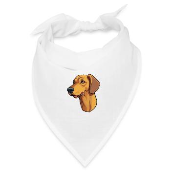 Andalusischer Jagdhund Rasse Cartoon Kawaii Illustra - Bandana Dreieckstuch - Weiß - Vorne