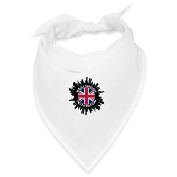 Middlesbrough Skyline UK Flagge Reise-Souvenir - Bandana Dreieckstuch - Weiß - Vorne