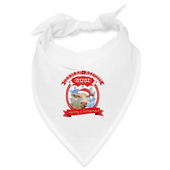 Frohe Weihnachten ein deutsches Rentier - Bandana Dreieckstuch - Weiß - Vorne