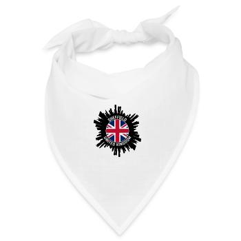Sheffield Skyline UK Flagge Reisesouvenir - Bandana Dreieckstuch - Weiß - Vorne