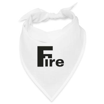 Fire voll - Bandana Dreieckstuch - Weiß - Vorne