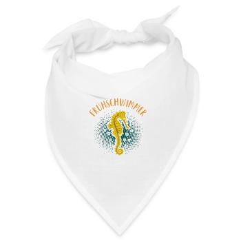 Frühschwimmer Seepferdchen Bestanden Abzeichen - Bandana Dreieckstuch - Weiß - Vorne