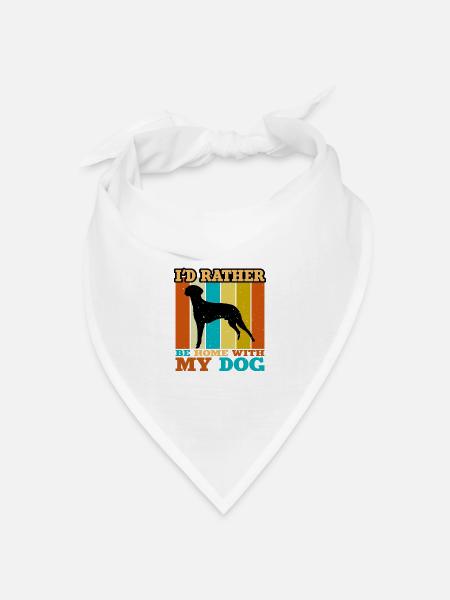 Braque Francais Hundeliebe Silhouette Vintage Sonnenuntergang - Bandana Dreieckstuch - Weiß
