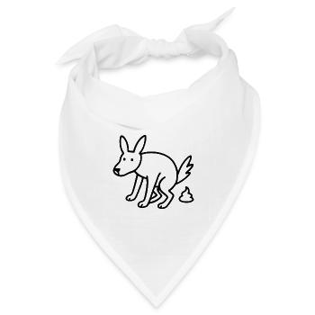 Hundstrümmerl - Bandana Dreieckstuch - Weiß - Vorne