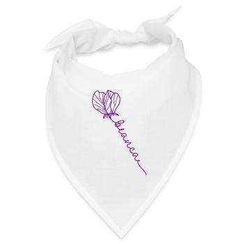 Bianca Herzballon mit Liebeslinie - Bandana Dreieckstuch - Weiß - Vorne