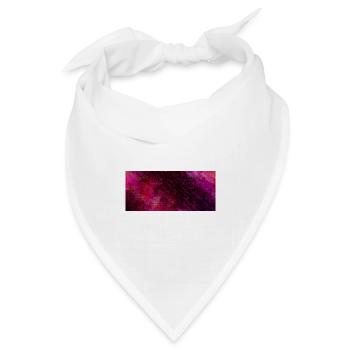 Pink Purple Nebula Wasserfarben - Bandana Dreieckstuch - Weiß - Vorne
