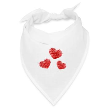 RUHESTAND. ALLES GUTE FÜR DEN RUHESTAND. ALLES GUTE FÜR DEN RUHESTAND. HERZ - Bandana Dreieckstuch - Weiß - Vorne