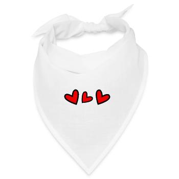 RUHESTAND. ALLES GUTE FÜR DEN RUHESTAND. ALLES GUTE FÜR DEN RUHESTAND. HERZ - Bandana Dreieckstuch - Weiß - Vorne