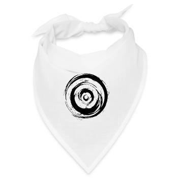 Wirbelwind Kreis Tornado von innen - Bandana Dreieckstuch - Weiß - Vorne