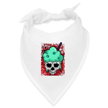 Skelett - Bandana Dreieckstuch - Weiß - Vorne