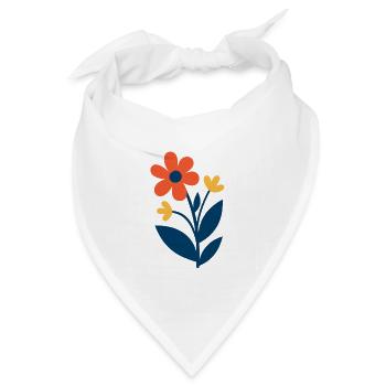 Florale Formen – frisch & farbenfroh - Bandana Dreieckstuch - Weiß - Vorne