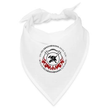 Ein Feuerwehrmann muss tun - Bandana Dreieckstuch - Weiß - Vorne