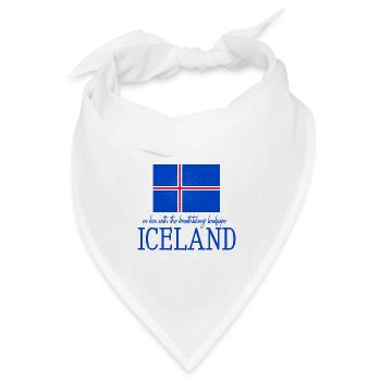 Iceland flag - Bandana Dreieckstuch - Weiß - Vorne