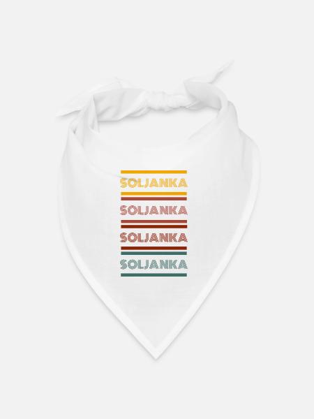 Retro Soljanka - Bandana Dreieckstuch - Weiß